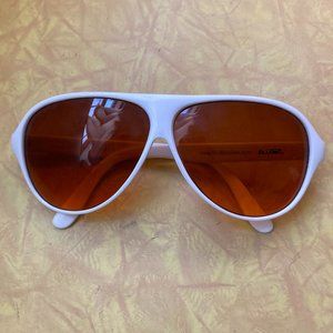 Original White Blublocker Sunglasses with carrying case